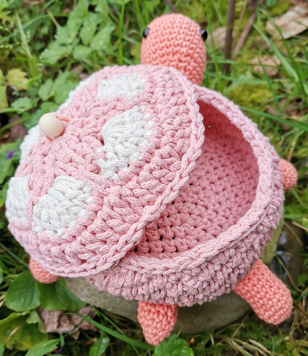 Tuto PDF - Luce Tortue Bonbonnière oiuverte au crochet