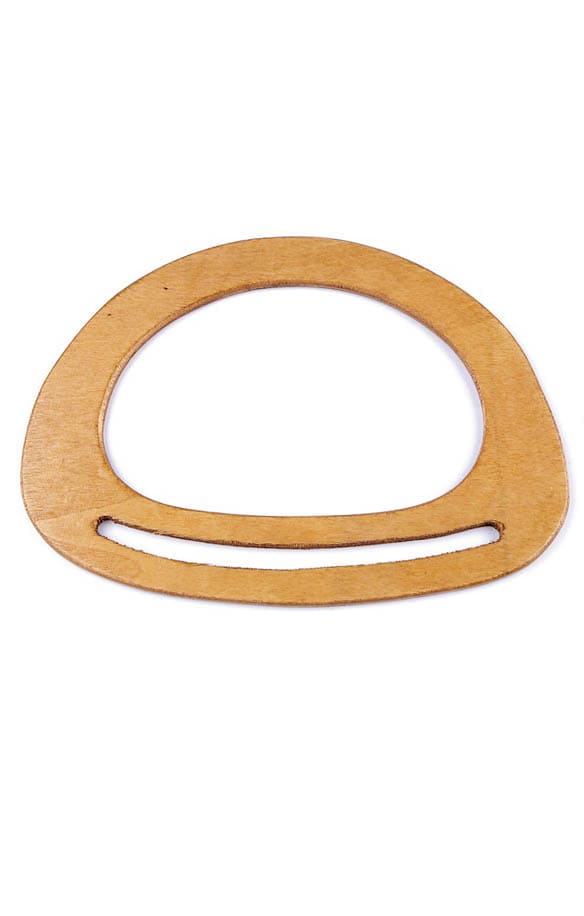 Paire Poignée Sac Bois n°6 naturelle 14,5x19,5 cm