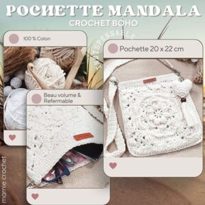 Kit Pochette Mandala couleur crème sur 3 plans