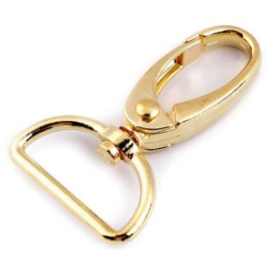 Mousqueton ovale 25mm métal or pivot couture sac