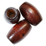 Perle Bois Vernis Ovale