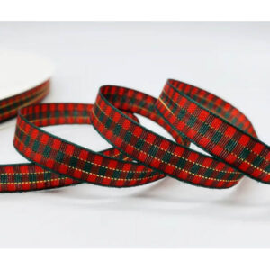 Ruban Noël 10mm rouge et vert déco festive