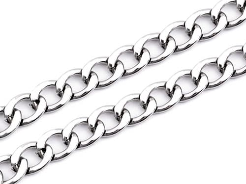 Chaîne métallique 50cm argent légère solide sac DIY