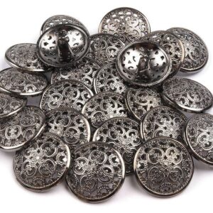 Bouton 26mm métal finition chic haute qualité couleur nickel