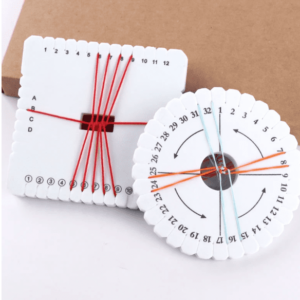 Kit Disques Tressage Kumihimo rond carré plastique