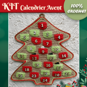 Kit Calendrier Avent version Sapin crochet complet