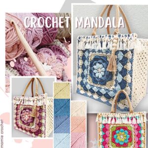 Kit Sac Mandala version bleu, multi et rose au premier plan