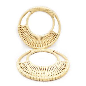 Paire - Poignée Bambou Vintage ronde sac couture