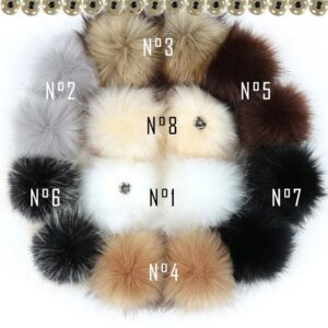 Pompon bouton pression fausse fourrure bonnet DIY