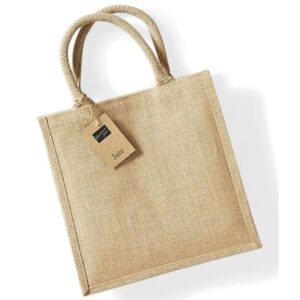 Sac jute DIY 30x30cm personnalisable naturel robuste