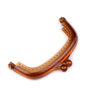Fermoir plastique marron couture portefeuille DIY 9x7,3cm