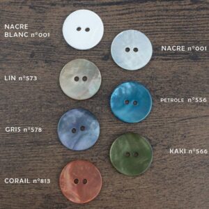 Bouton nacré 18mm élégant pour ouvrages DIY