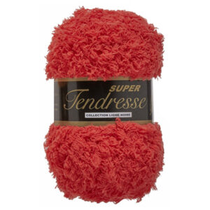 Pelote Super Tendresse rouge douce chaude polyester crochet