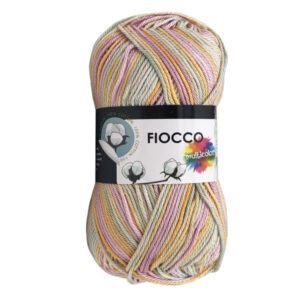Zoom texture lisse pelote Fiocco Multicolore colorée