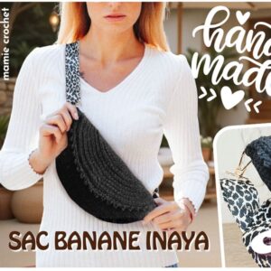 Kit Sac Banane Inaya noir porté par une femme