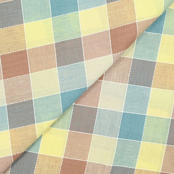 Coupon Coton 140x100cm léger carreau