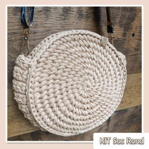 kit sac rond au premier plan fait avec du bobilon medium caramel