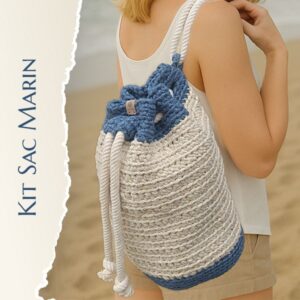 Kit Sac Marin fait main avec ribbon lurex