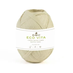 Texture du Raphia Plat DMC naturel en gros plan