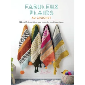 Fabuleux Plaids au Crochet couverture livre modèle unique