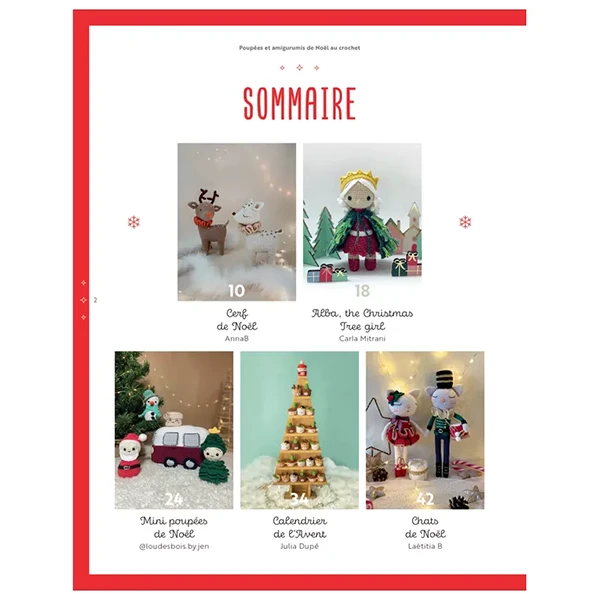 Sommaire Livre Poupées Et Amigurumis De Noël créations crochet
