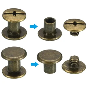 Vis Chicago 5x8mm acier plaqué laiton durable