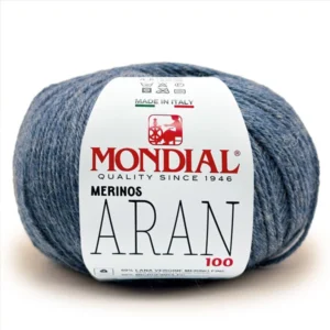 Merino Aran 100G bleu jeans – Douceur Premium pour Tricoter
