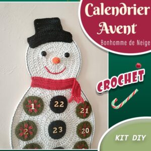 Kit Calendrier Avent Version Bonhomme De Neige complet Noël
