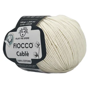 Pelotes Fiocco Cablè Premium pour créations crochet naturel